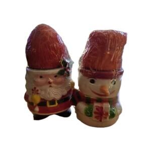 Vintage ￼Snowman Candle Large Red Top Hat 8” NOS Frosty Sold at Eckerd